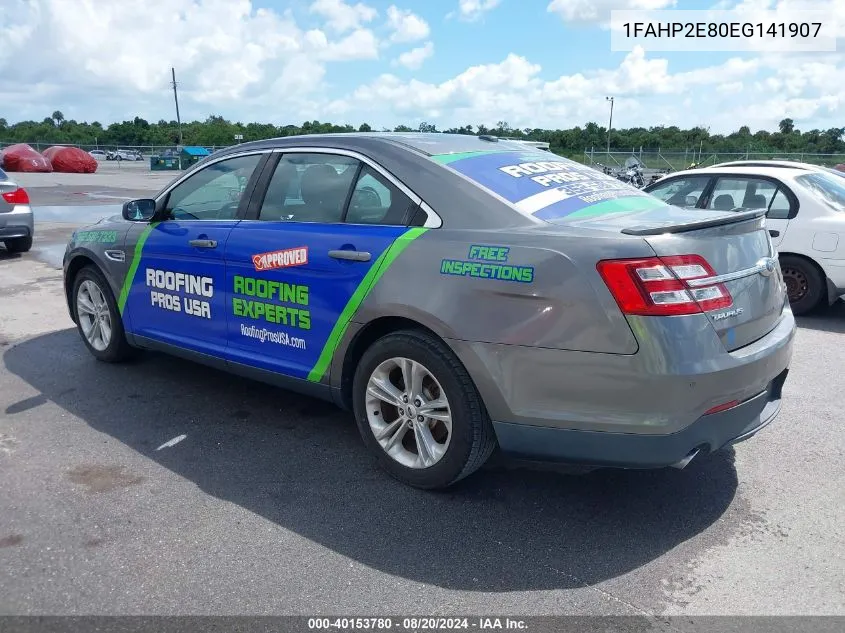 2014 Ford Taurus Sel VIN: 1FAHP2E80EG141907 Lot: 40153780