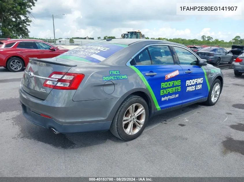 2014 Ford Taurus Sel VIN: 1FAHP2E80EG141907 Lot: 40153780