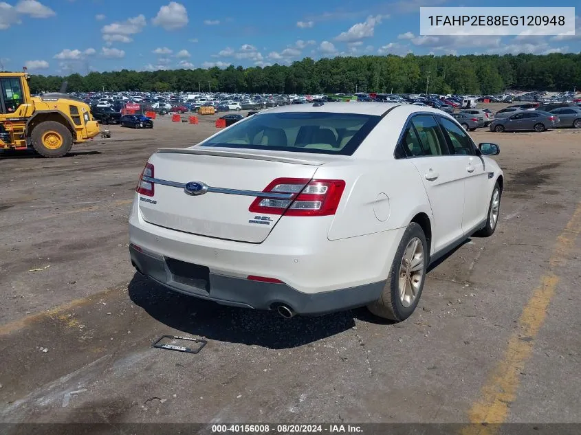 2014 Ford Taurus Sel VIN: 1FAHP2E88EG120948 Lot: 40156008