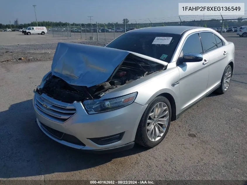 2014 Ford Taurus Limited VIN: 1FAHP2F8XEG136549 Lot: 40162652