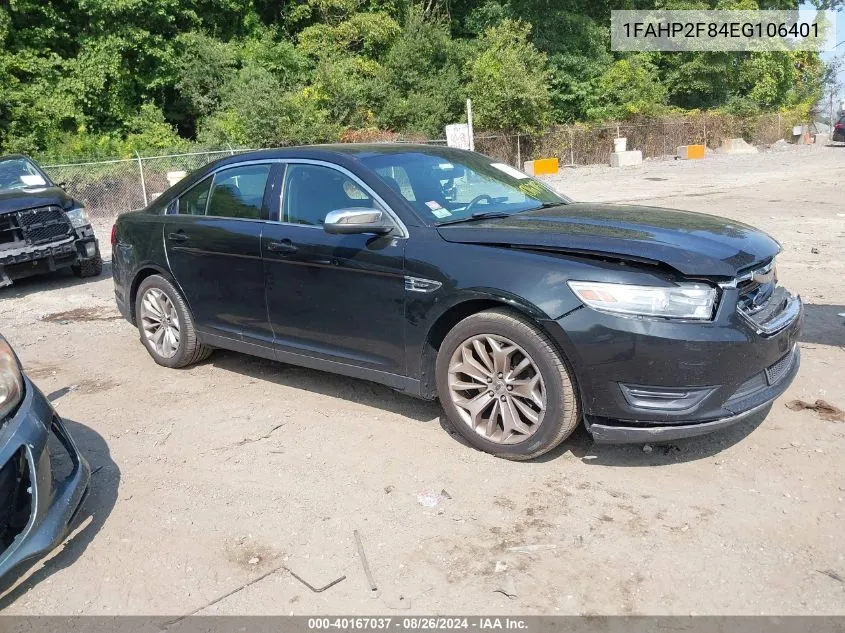 2014 Ford Taurus Limited VIN: 1FAHP2F84EG106401 Lot: 40167037