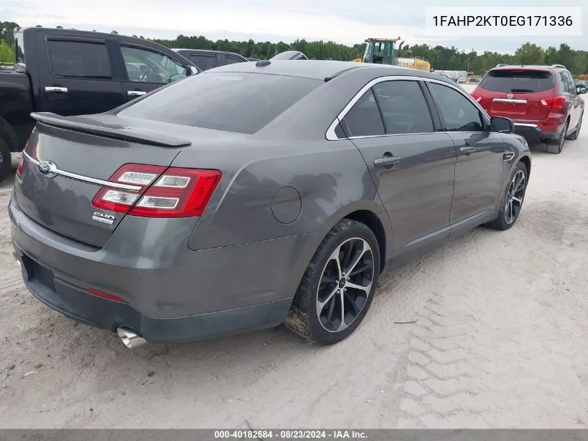 1FAHP2KT0EG171336 2014 Ford Taurus Sho