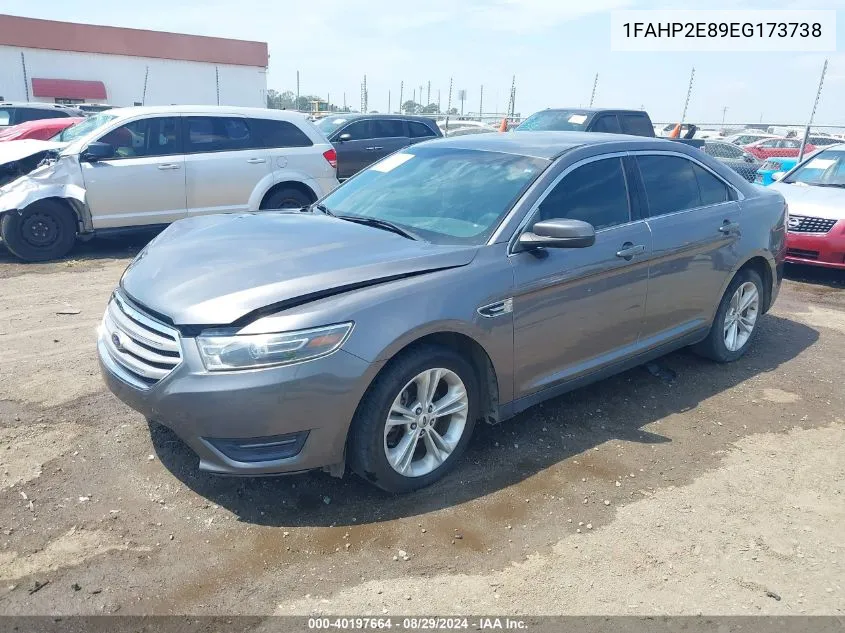 2014 Ford Taurus Sel VIN: 1FAHP2E89EG173738 Lot: 40197664