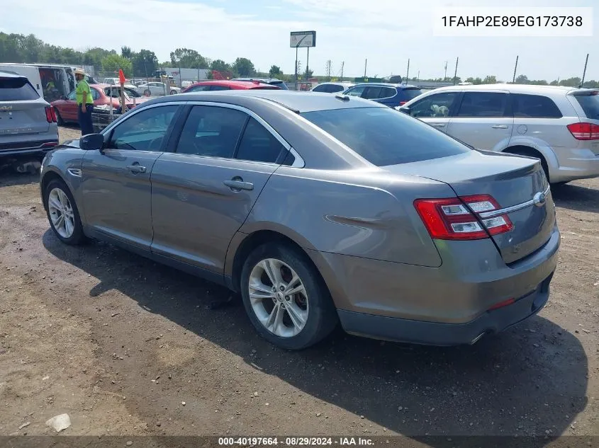 2014 Ford Taurus Sel VIN: 1FAHP2E89EG173738 Lot: 40197664