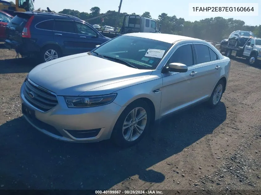 2014 Ford Taurus Sel VIN: 1FAHP2E87EG160664 Lot: 40199867