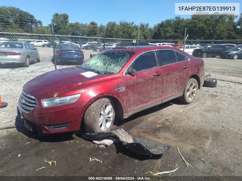 1FAHP2E87EG139913 2014 Ford Taurus Sel