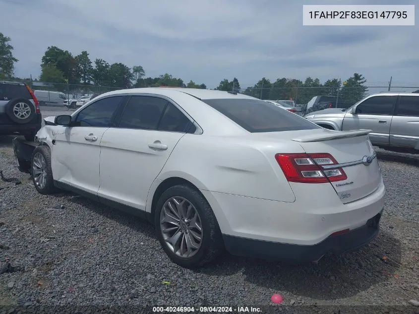 1FAHP2F83EG147795 2014 Ford Taurus Limited