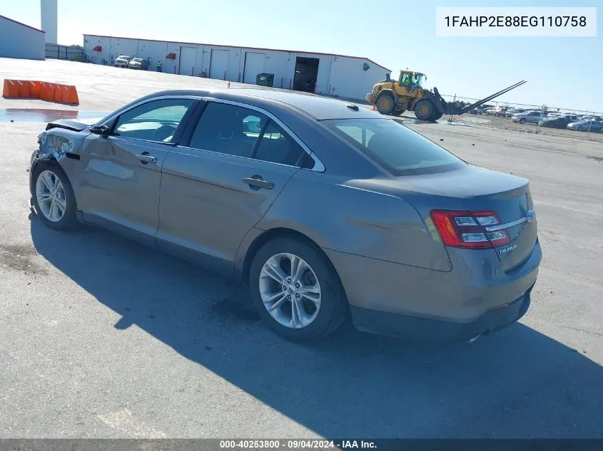 1FAHP2E88EG110758 2014 Ford Taurus Sel