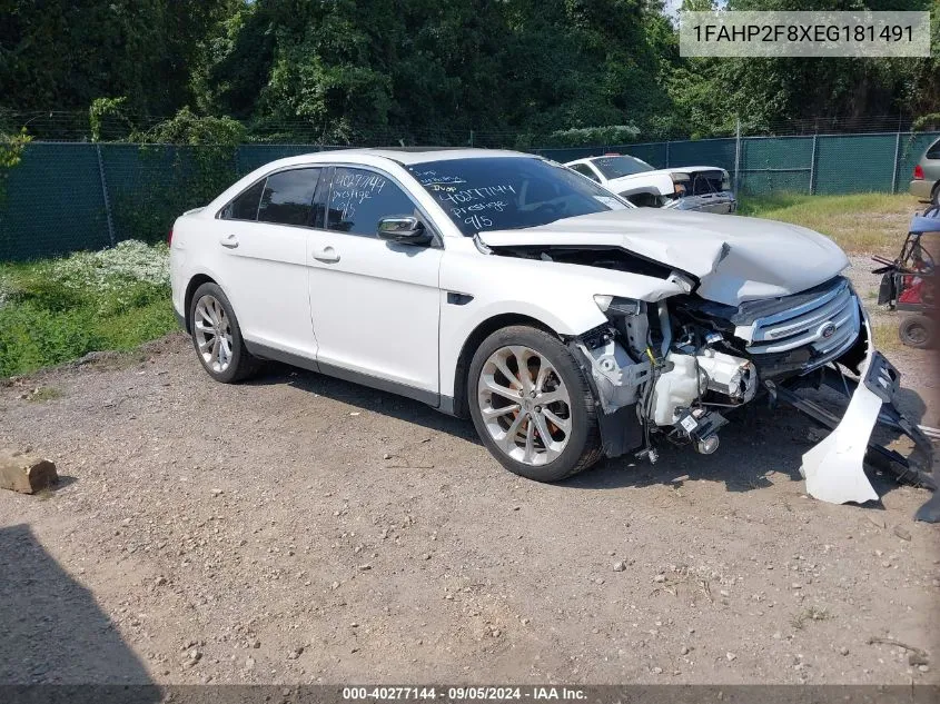 2014 Ford Taurus Limited VIN: 1FAHP2F8XEG181491 Lot: 40277144