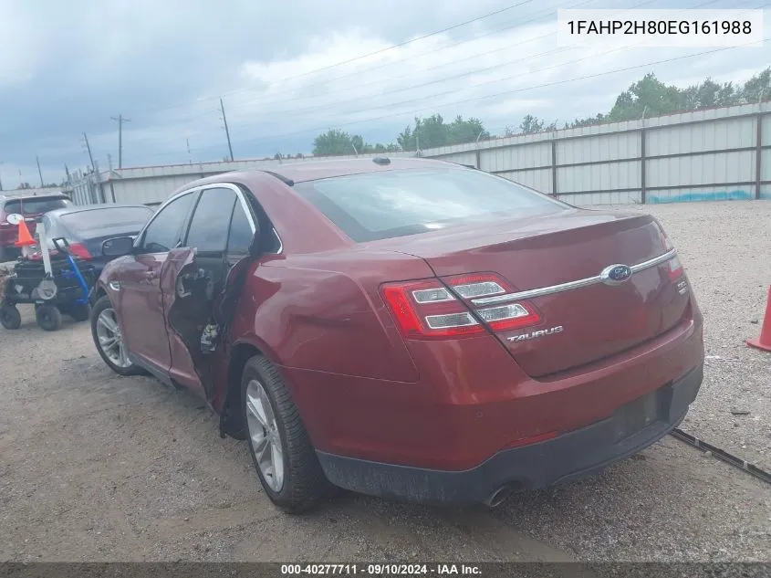 2014 Ford Taurus Sel VIN: 1FAHP2H80EG161988 Lot: 40277711