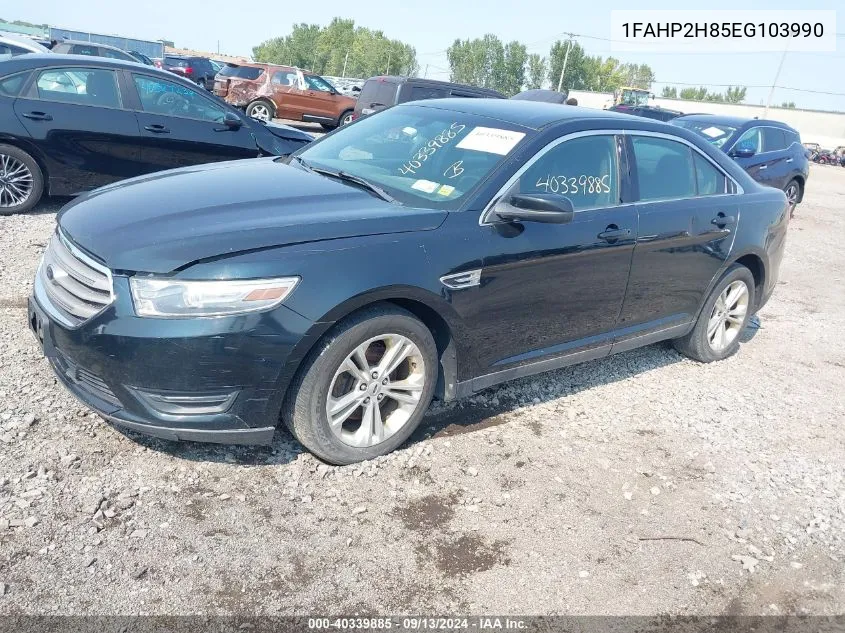 2014 Ford Taurus Sel VIN: 1FAHP2H85EG103990 Lot: 40339885