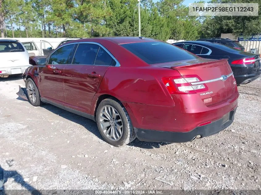 1FAHP2F98EG112243 2014 Ford Taurus Limited