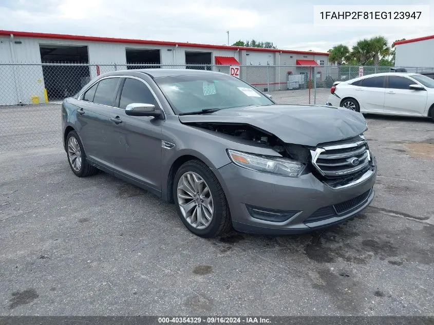 2014 Ford Taurus Limited VIN: 1FAHP2F81EG123947 Lot: 40354329