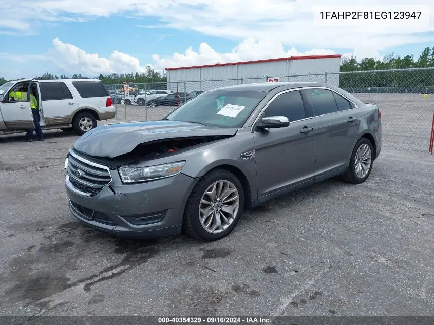 1FAHP2F81EG123947 2014 Ford Taurus Limited