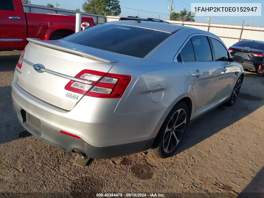 2014 Ford Taurus Sho VIN: 1FAHP2KT0EG152947 Lot: 40354479