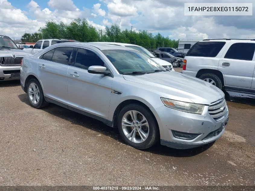 2014 Ford Taurus Sel VIN: 1FAHP2E8XEG115072 Lot: 40378215