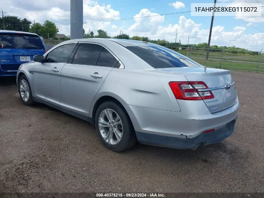 2014 Ford Taurus Sel VIN: 1FAHP2E8XEG115072 Lot: 40378215