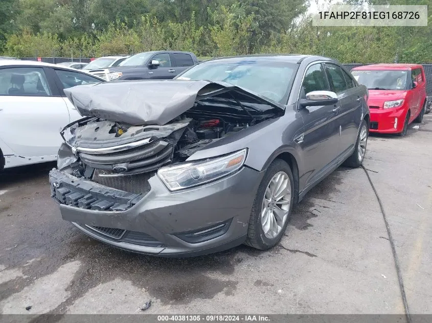 2014 Ford Taurus Limited VIN: 1FAHP2F81EG168726 Lot: 40381305