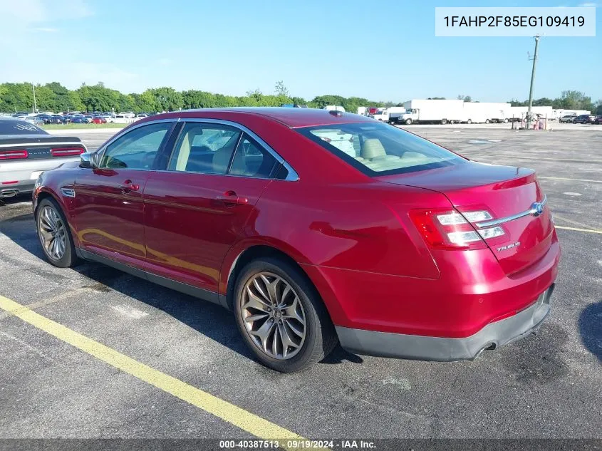 2014 Ford Taurus Limited VIN: 1FAHP2F85EG109419 Lot: 40387513