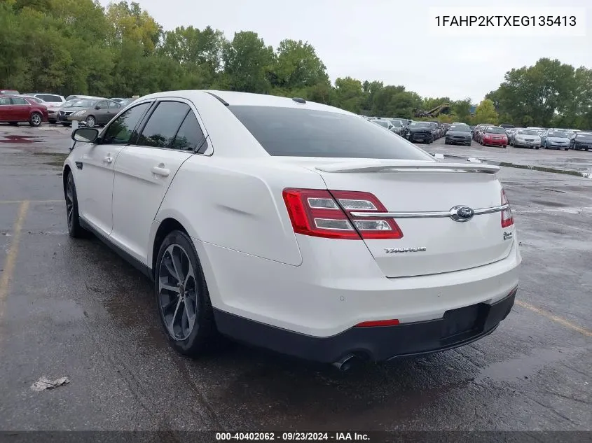 2014 Ford Taurus Sho VIN: 1FAHP2KTXEG135413 Lot: 40402062