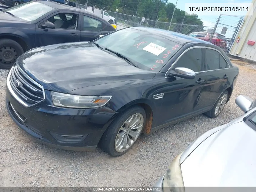 2014 Ford Taurus Limited VIN: 1FAHP2F80EG165414 Lot: 40420762