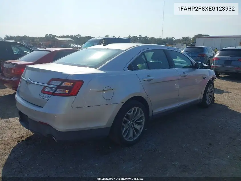 1FAHP2F8XEG123932 2014 Ford Taurus Limited