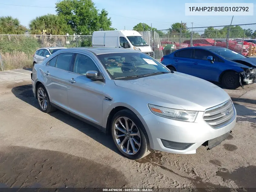 1FAHP2F83EG102792 2014 Ford Taurus Limited