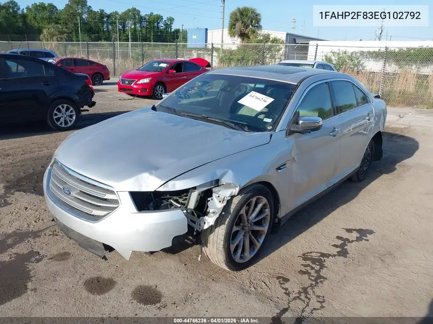 1FAHP2F83EG102792 2014 Ford Taurus Limited