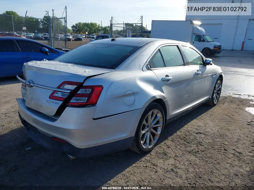 1FAHP2F83EG102792 2014 Ford Taurus Limited