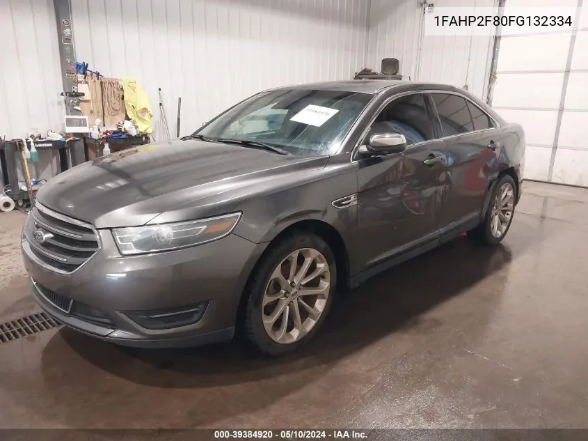 2015 Ford Taurus Limited VIN: 1FAHP2F80FG132334 Lot: 39384920