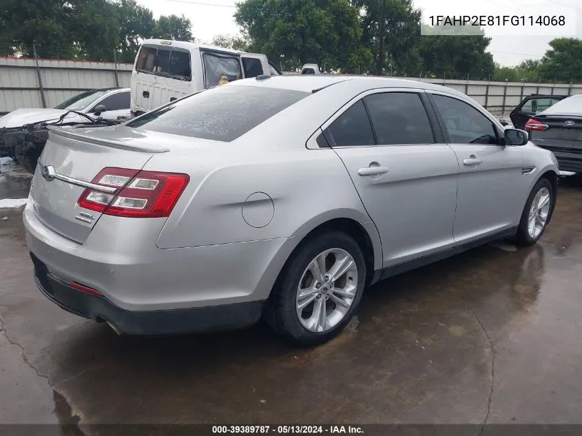 1FAHP2E81FG114068 2015 Ford Taurus Sel