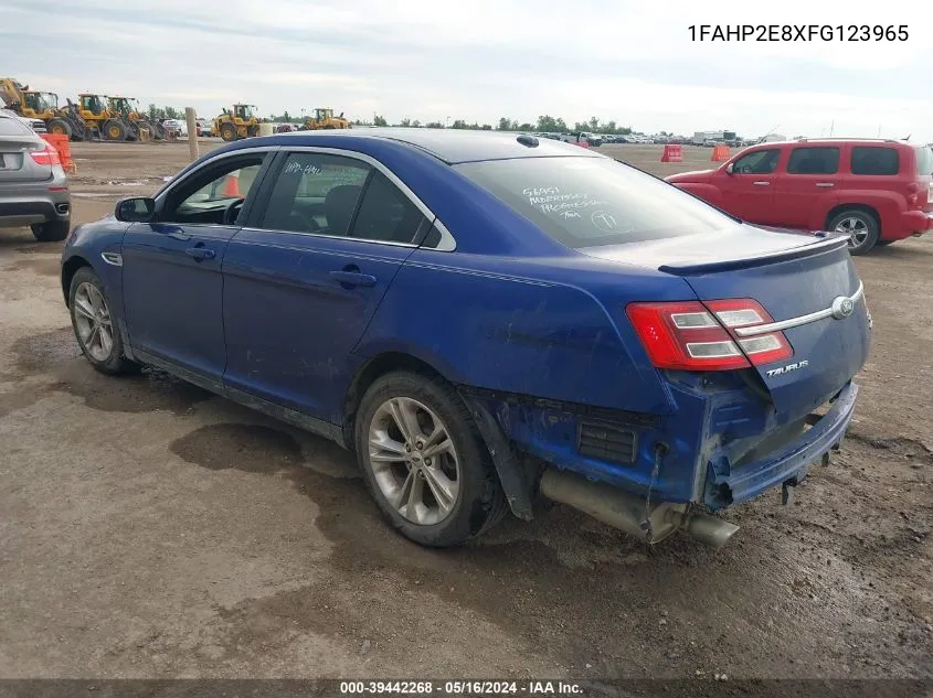 2015 Ford Taurus Sel VIN: 1FAHP2E8XFG123965 Lot: 39442268