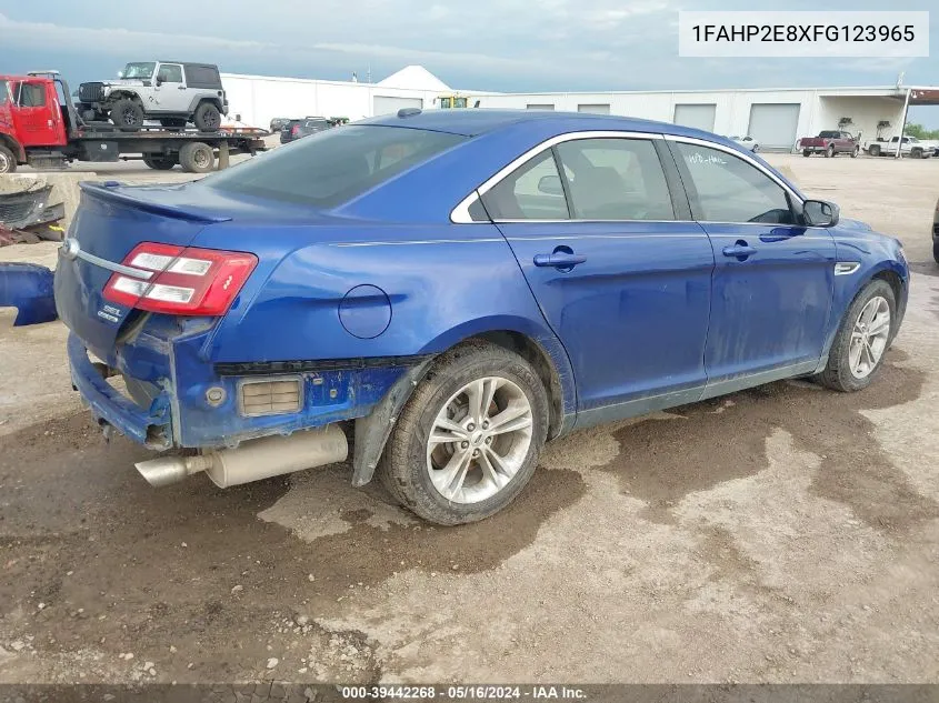 2015 Ford Taurus Sel VIN: 1FAHP2E8XFG123965 Lot: 39442268