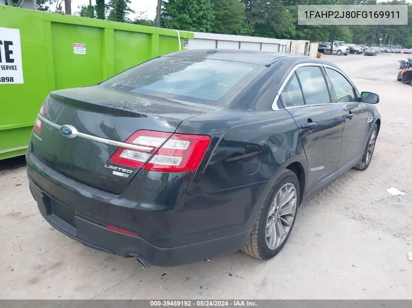 2015 Ford Taurus Limited VIN: 1FAHP2J80FG169911 Lot: 39459192