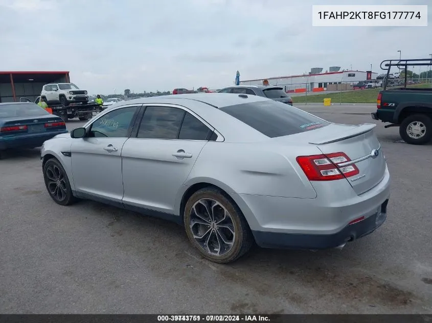 2015 Ford Taurus Sho VIN: 1FAHP2KT8FG177774 Lot: 39743751