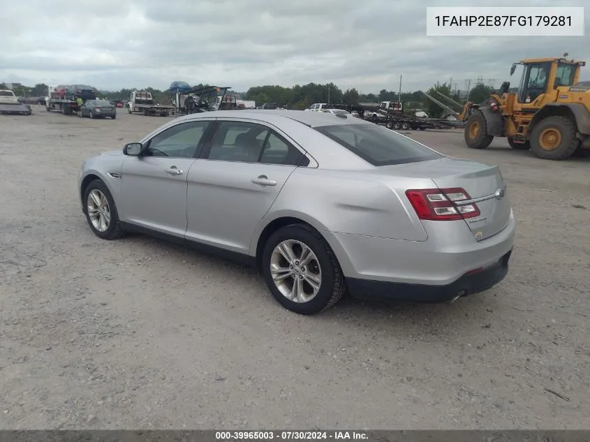 2015 Ford Taurus Sel VIN: 1FAHP2E87FG179281 Lot: 39965003