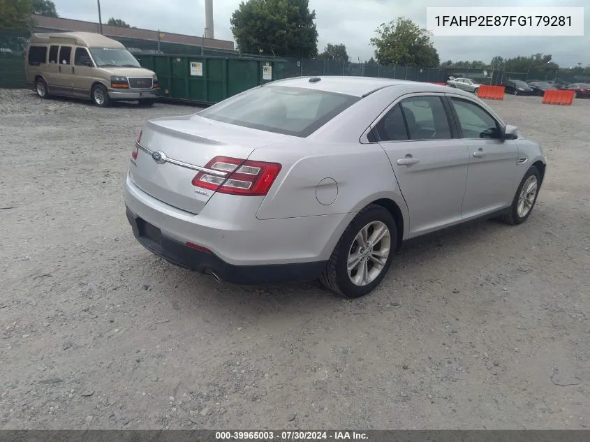 2015 Ford Taurus Sel VIN: 1FAHP2E87FG179281 Lot: 39965003