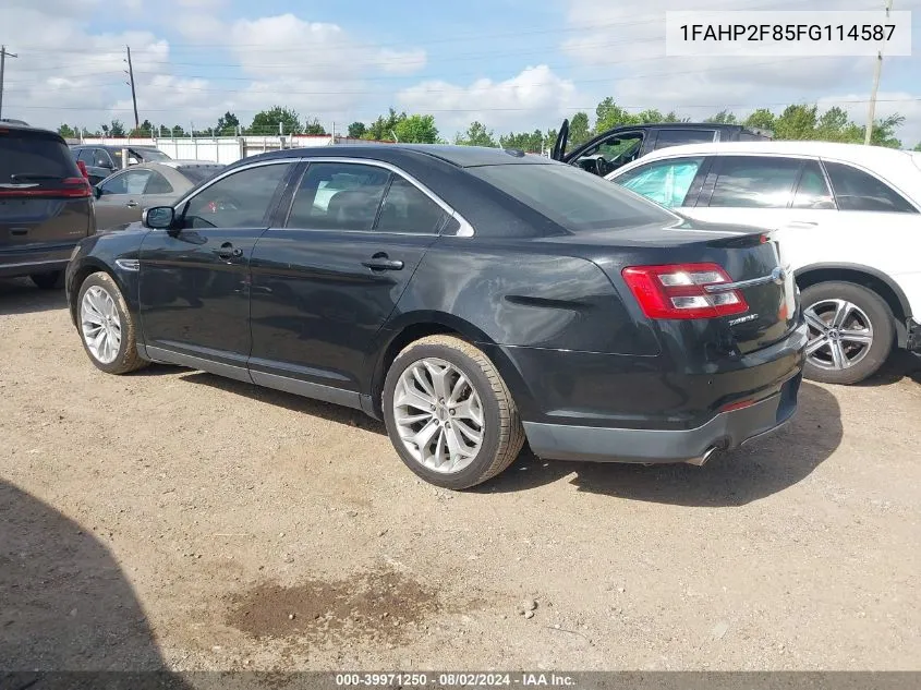 2015 Ford Taurus Limited VIN: 1FAHP2F85FG114587 Lot: 39971250