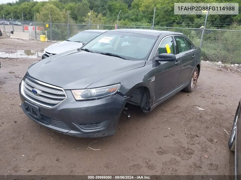 2015 Ford Taurus Se VIN: 1FAHP2D88FG114988 Lot: 39986080