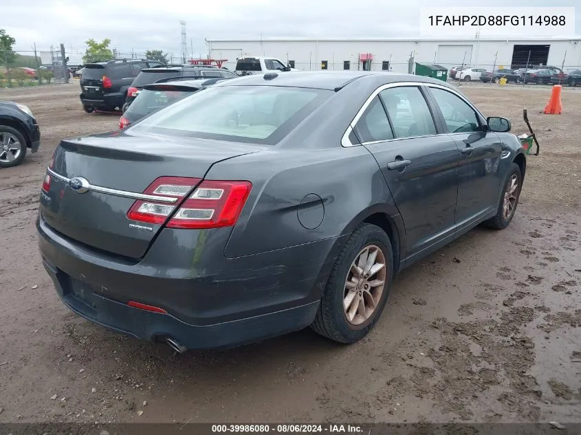 2015 Ford Taurus Se VIN: 1FAHP2D88FG114988 Lot: 39986080