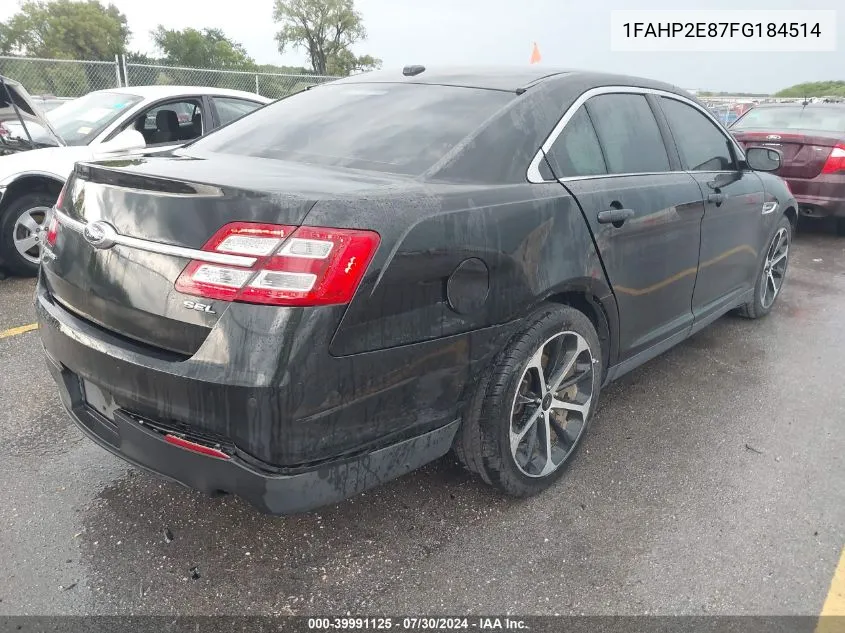 2015 Ford Taurus Sel VIN: 1FAHP2E87FG184514 Lot: 39991125