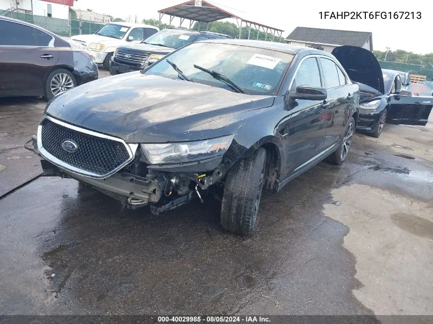 2015 Ford Taurus Sho VIN: 1FAHP2KT6FG167213 Lot: 40029985