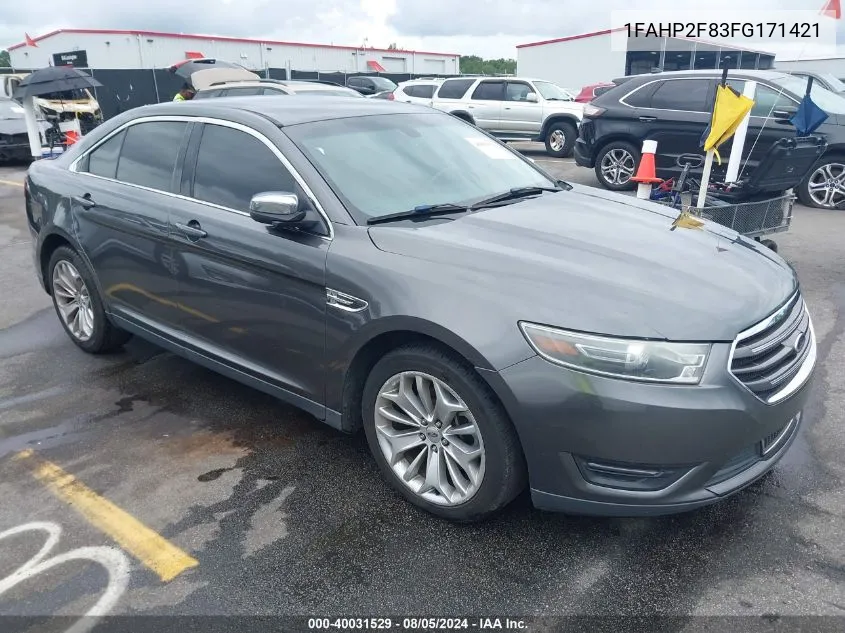 2015 Ford Taurus Limited VIN: 1FAHP2F83FG171421 Lot: 40031529