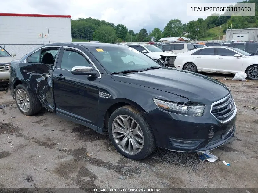 1FAHP2F86FG103663 2015 Ford Taurus Limited