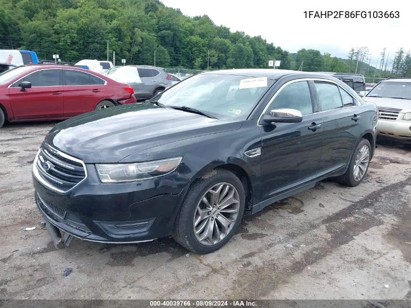 1FAHP2F86FG103663 2015 Ford Taurus Limited