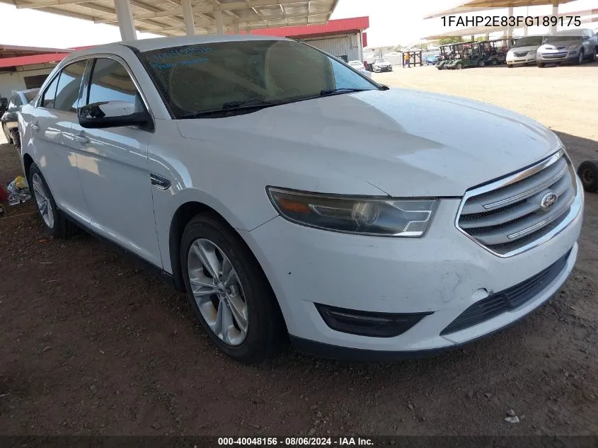 2015 Ford Taurus Sel VIN: 1FAHP2E83FG189175 Lot: 40048156