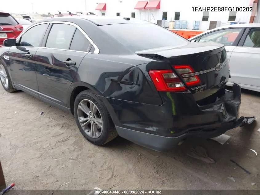 1FAHP2E88FG100202 2015 Ford Taurus Sel