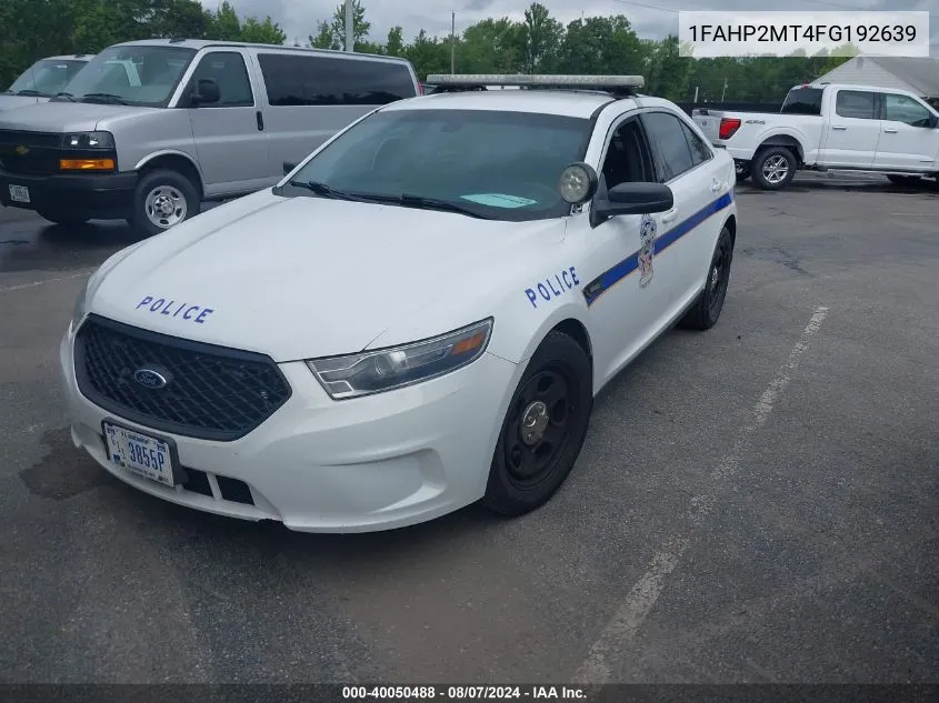 2015 Ford Taurus Police Interceptor VIN: 1FAHP2MT4FG192639 Lot: 40050488