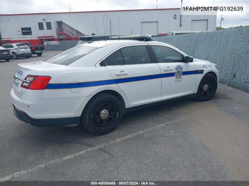 1FAHP2MT4FG192639 2015 Ford Taurus Police Interceptor