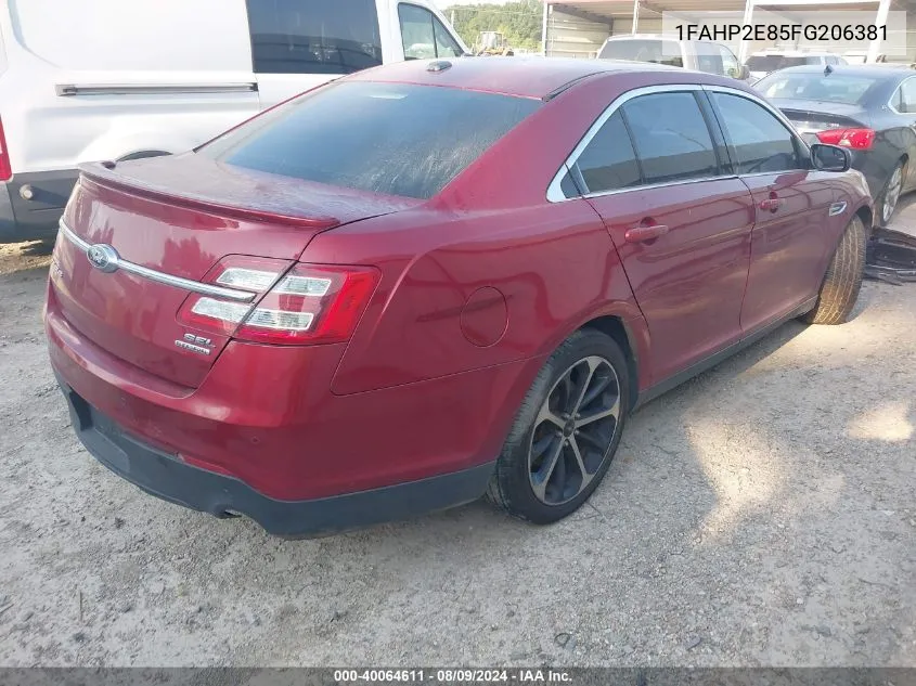 1FAHP2E85FG206381 2015 Ford Taurus Sel